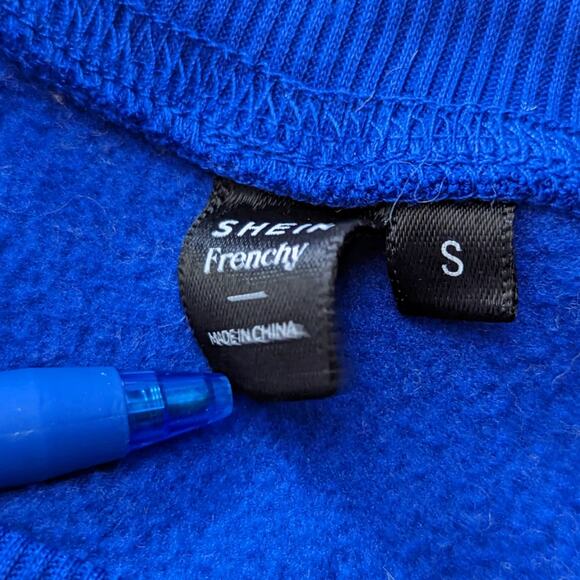 Shein Frenchy Bisou Graphic Sweatshirt sz Small - Picture 4 of 5